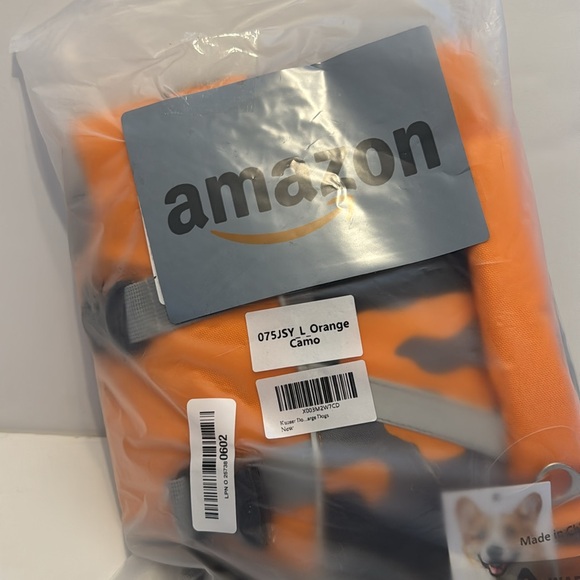 NWT- Dog Life Jacket, High Visibility Ripstop, Adjustable size L, OrangeCamo - Picture 7 of 11